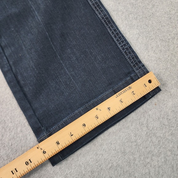 Converse One Star Bootcut Jeans Womens 6 Blue Dark Wash Mid Rise Denim 30x33 - Picture 12 of 16